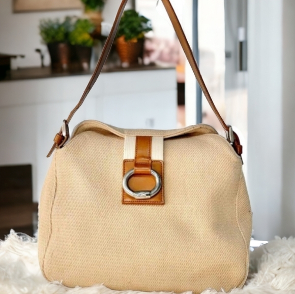 Burberry Blue Label Canvas Shoulder Bag - Picture 1 of 11